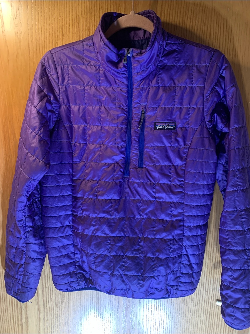 Patagonia Nano Puff Primaloft Purple Quilted Half-Zip Insulated Pullover -Size S